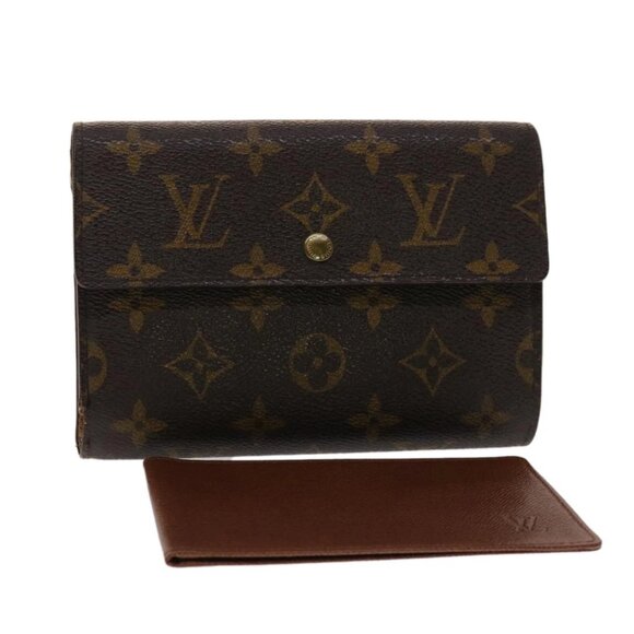 LOUIS VUITTON Monogram Porte Tresor Etui Papie Wallet M61202 LV Auth 48092 - Picture 1 of 14